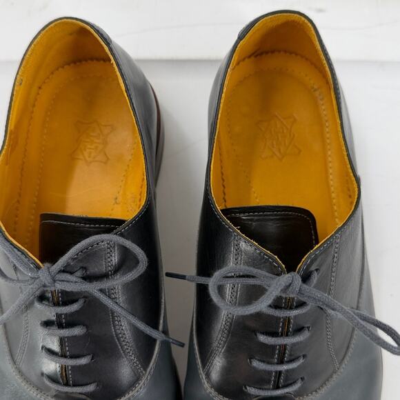 Undandy Men’s Black Suede and Black Gray Leather Oxford Shoes Size 44  11 - Picture 5 of 11